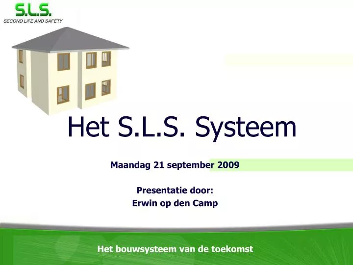 maandag 21 september 2009 presentatie door erwin op den camp