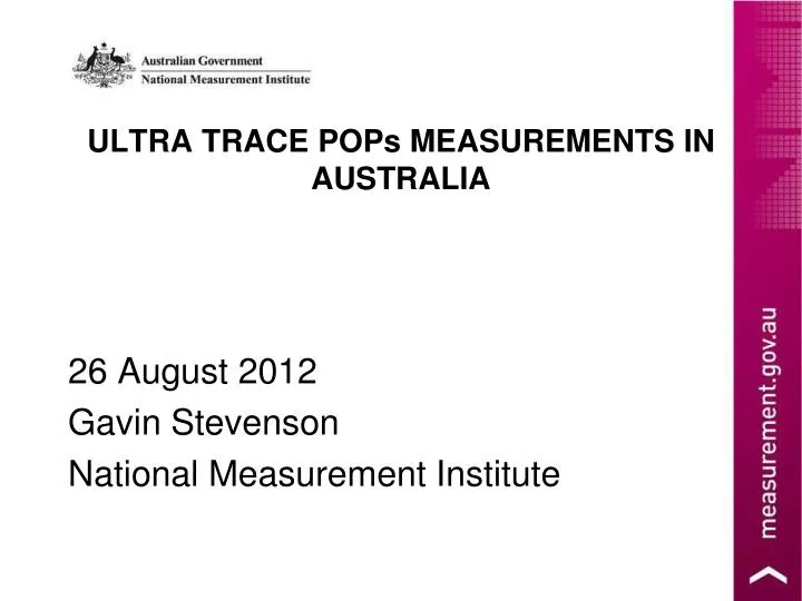 ultra trace pops measurements in australia