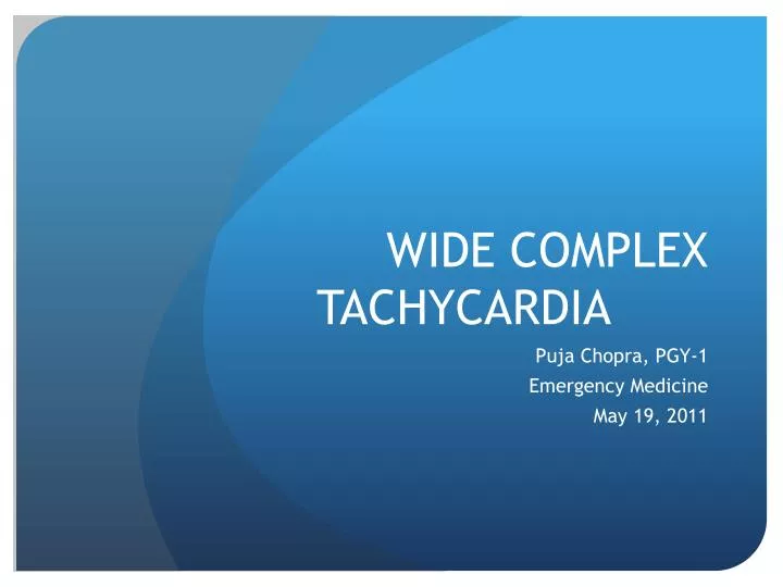 wide complex tachycardia