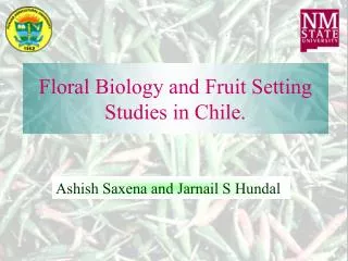 Floral Biology and Fruit Setting Studies in Chile.