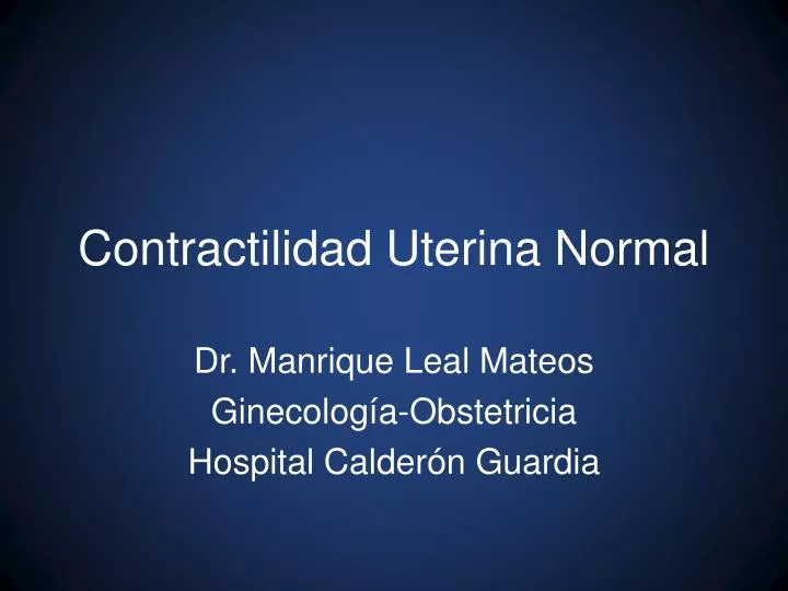 contractilidad uterina normal