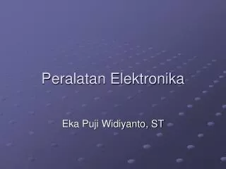 peralatan elektronika