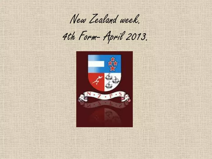 new zealand week 4th form april 2013
