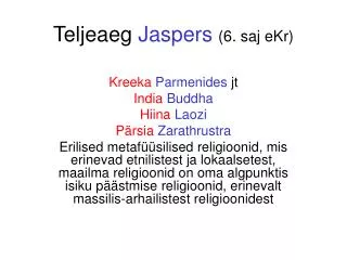 teljeaeg jaspers 6 saj ekr