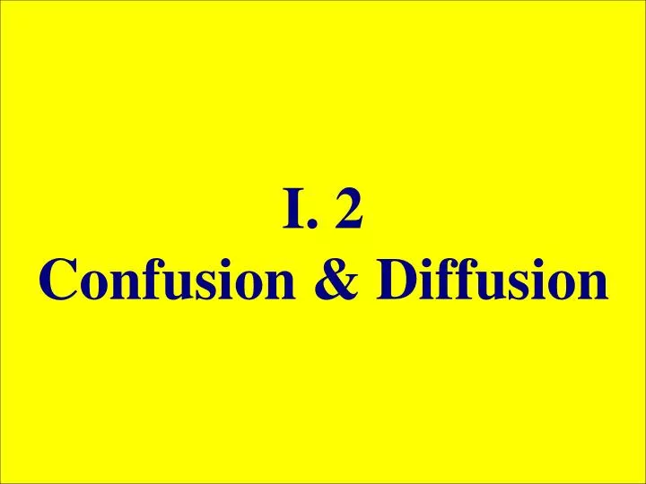 i 2 confusion diffusion