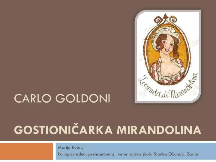 carlo goldoni gostioni arka mirandolina