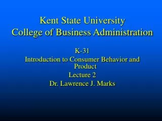 Kent State University College of Business Administration