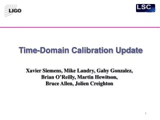 Time-Domain Calibration Update