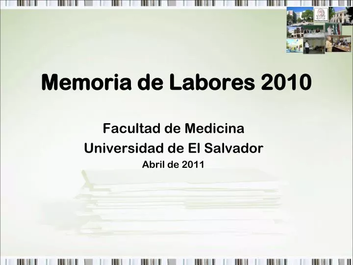 memoria de labores 2010