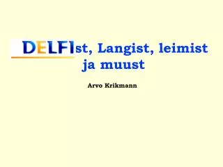 arvo krikmann