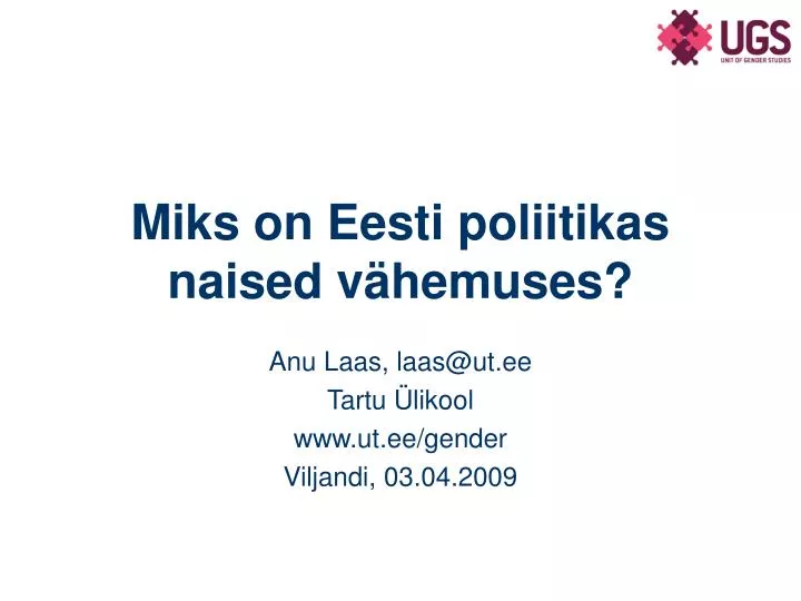 miks on eesti poliitikas naised v hemuses