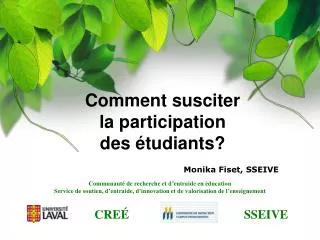 comment susciter la participation des tudiants