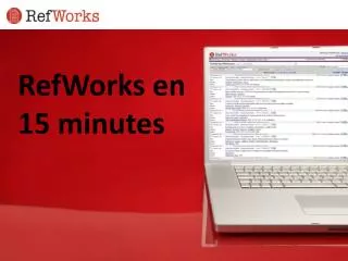 refworks en 15 minutes