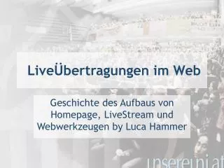 live bertragungen im web