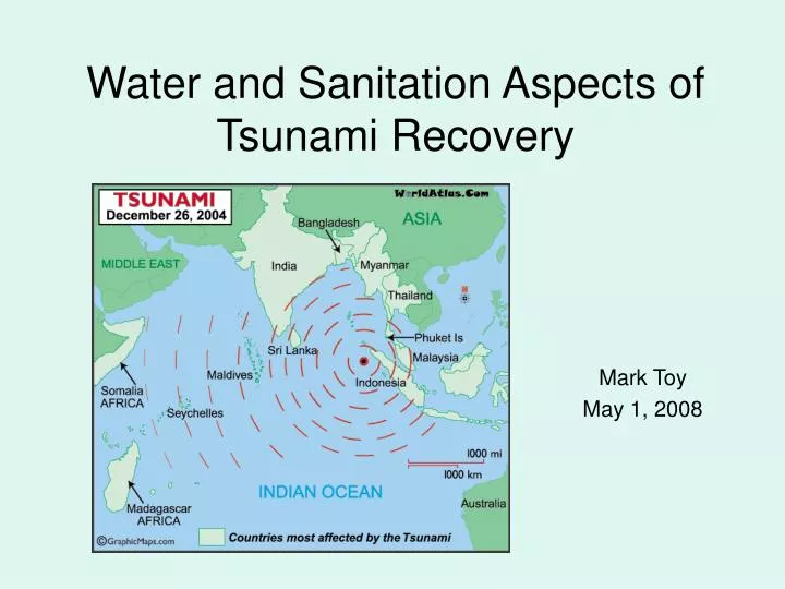 water and sanitation aspects of tsunami recovery