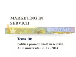 marketing n servicii