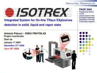 integrated system for on line trace explosives detection in solid liquid and vapor state