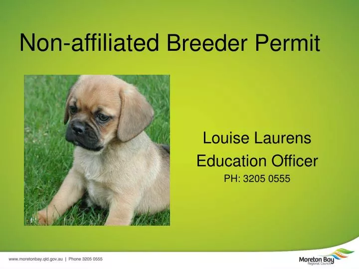 non affiliated breeder permit
