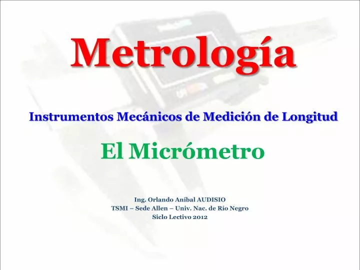 metrolog a instrumentos mec nicos de medici n de longitud