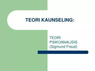 teori kaunseling