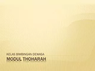 Modul Thoharah