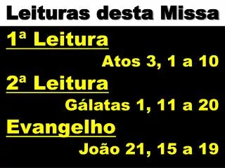 leituras desta missa