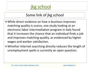 Basic guidliance about jkg school