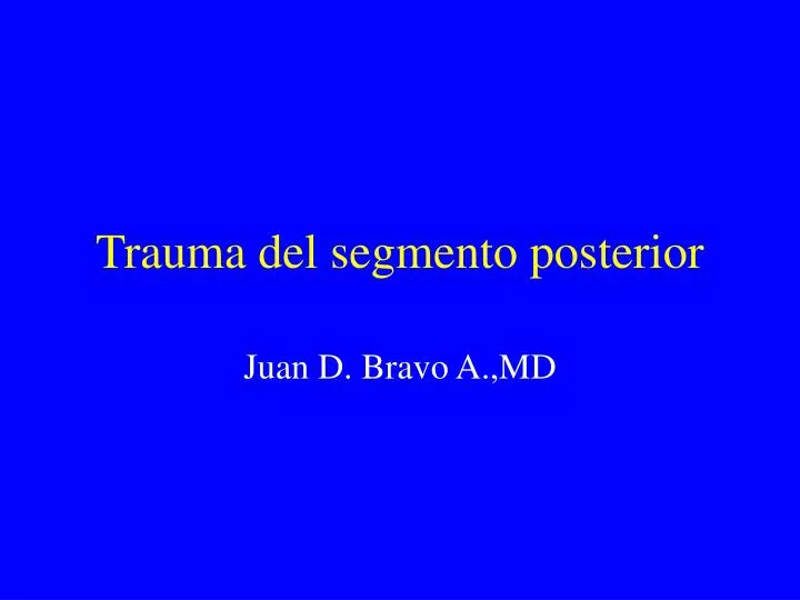 trauma del segmento posterior