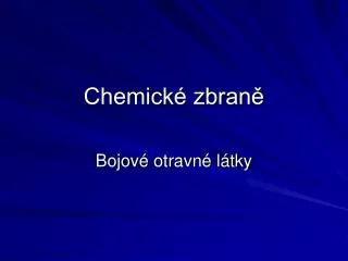 chemick zbran