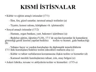 kism st snalar