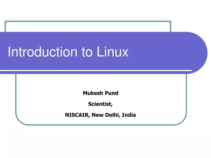 introduction to linux