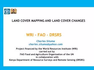 LAND COVER MAPPING AND LAND COVER CHANGES