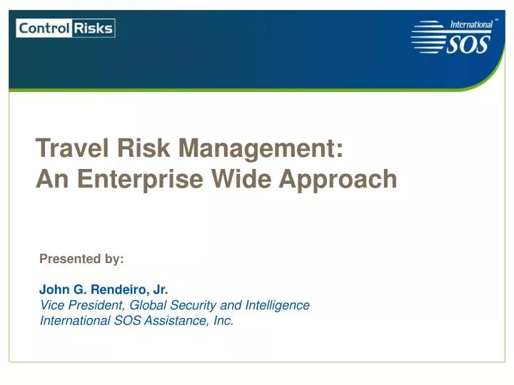 travel risk management an enterprise wide approach