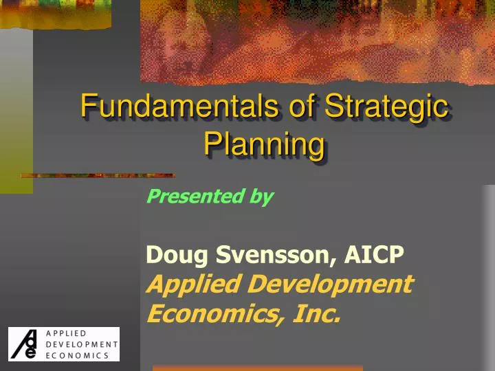 fundamentals of strategic planning