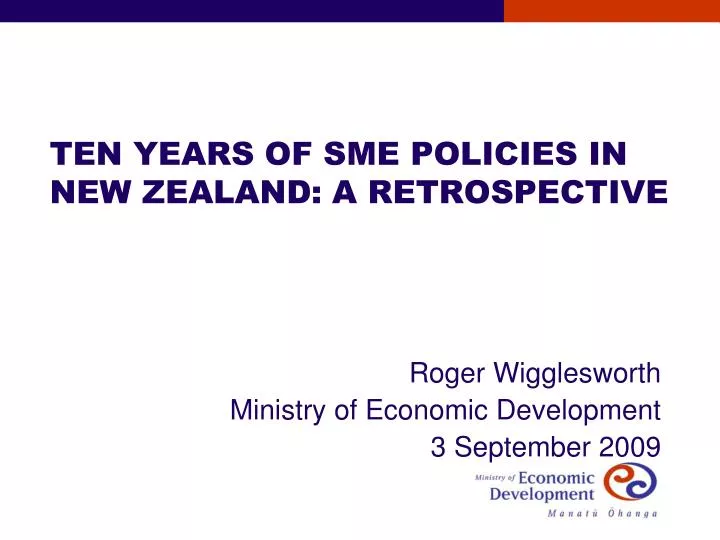ten years of sme policies in new zealand a retrospective