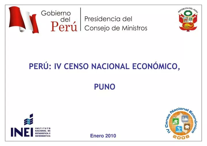 per iv censo nacional econ mico puno