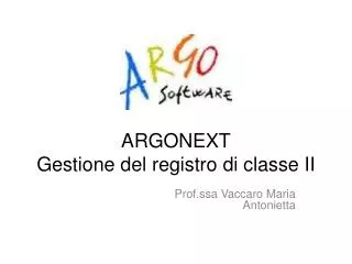 argonext gestione del registro di classe ii