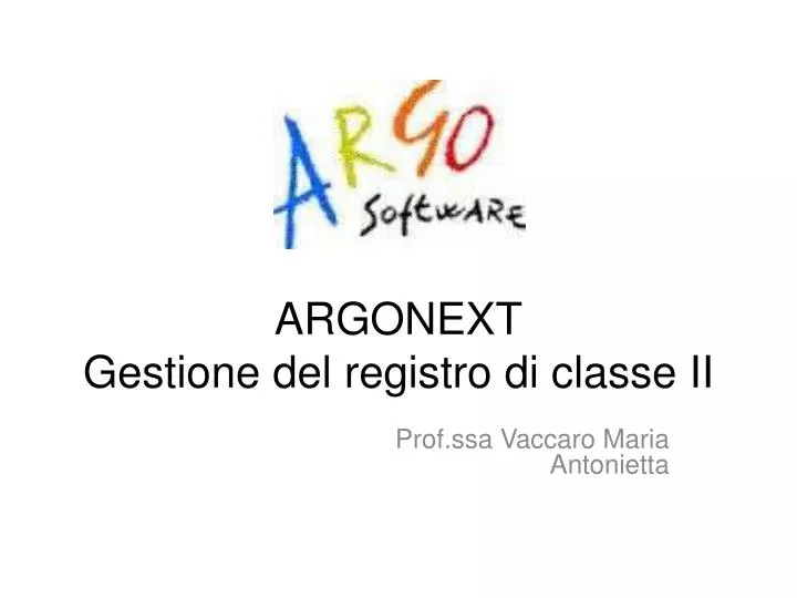argonext gestione del registro di classe ii