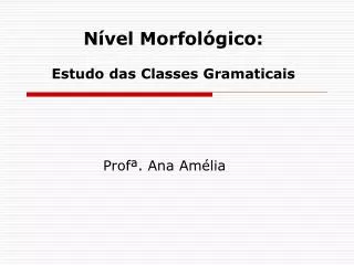 n vel morfol gico estudo das classes gramaticais