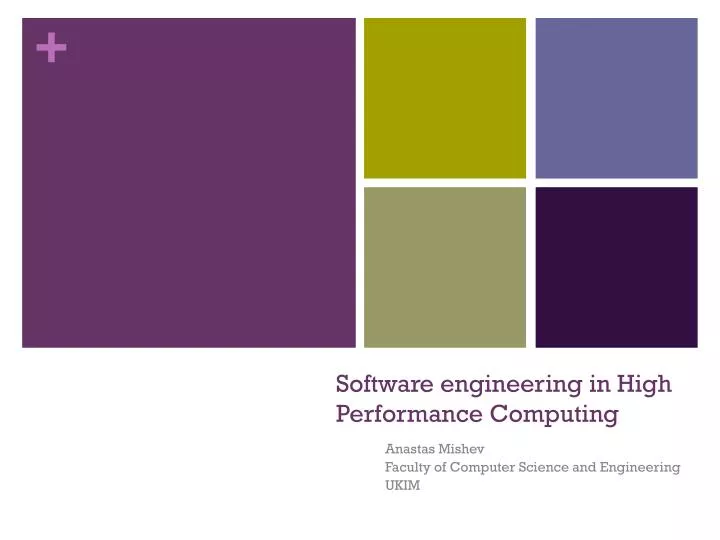 software engineering in high performance computing