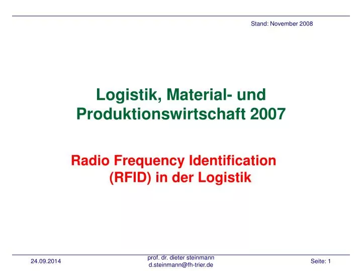 logistik material und produktionswirtschaft 2007