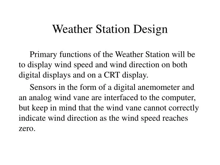 weather station design