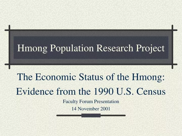 hmong population research project