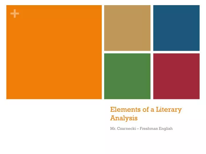 elements of a literary analysis