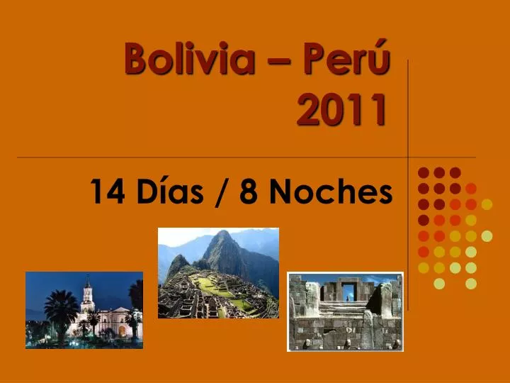 bolivia per 2011