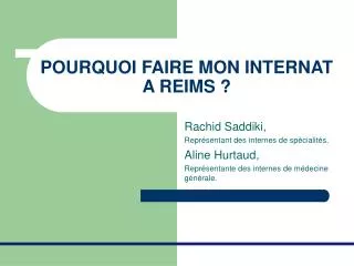 pourquoi faire mon internat a reims