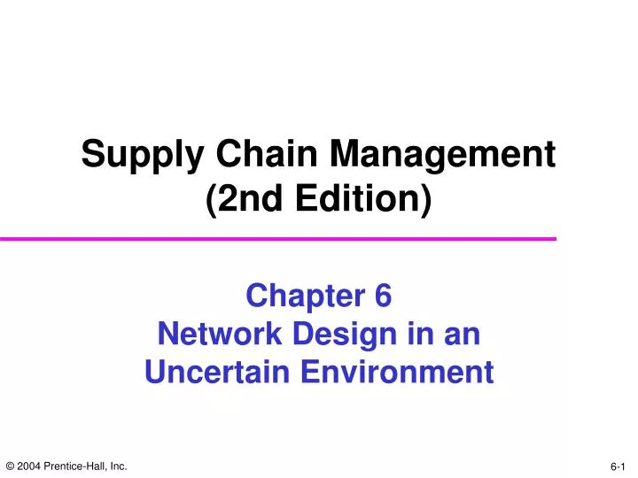 chapter 6 network design in an uncertain environment