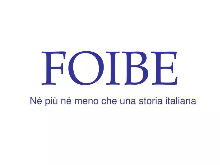 foibe