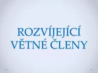 rozv jej c v tn leny