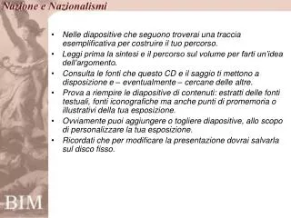 costruisci il tuo percorso